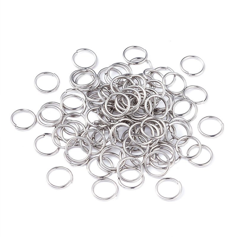Kissitty 2000pcs 8mm Stainless Steel Open Jump Rings Connectors 0.9mm Thick Chainmail Making Jewelry Findings 20 Gauge - Image 1